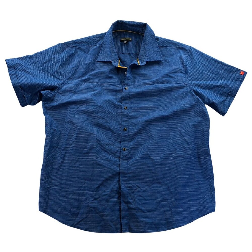 Apparel Collection Mens Mc Donald's Uniform Shirt 2XL Shirt Blue Pinstriped